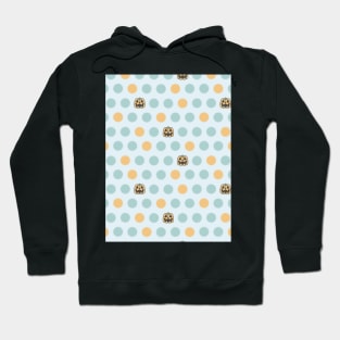 Polka Dots and Scattered Pumpkins - Halloween Pattern - Pastel Colors Hoodie